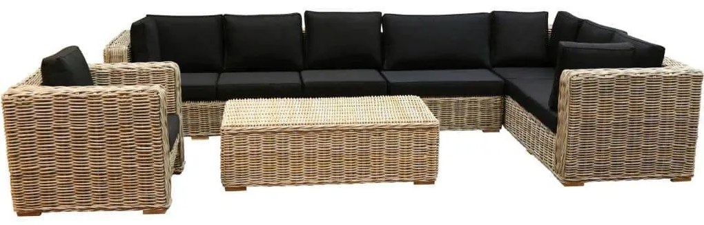 Showroommodel Nissah XL hoek loungeset rechts 5-delig naturel rotan