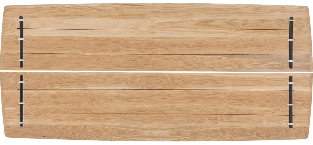 Goossens Excellent Eettafel Floyd, Semi rechthoekig 240 x 100 cm met split