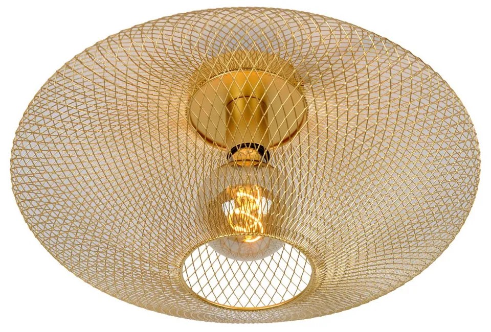 Lucide Mesh plafondlamp 45cm 1x E27 goud mat