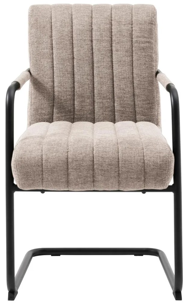 Eetkamerstoel Beige Met Armleuning