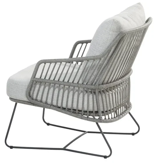 4 Seasons Outdoor Ancora loungestoel antraciet Silver Grey SALE Loungestoel antraciet weerbestendig