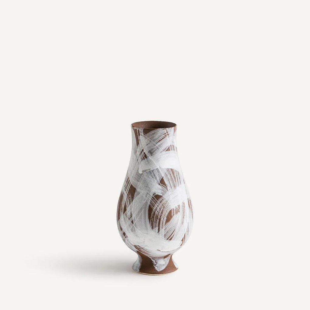 Vaas van mat keramiek, H23,5 cm, Skall