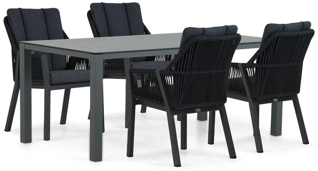 Tuinset 4 personen 180 cm Aluminium/rope Grijs Lifestyle Garden Furniture Verona/Mateo