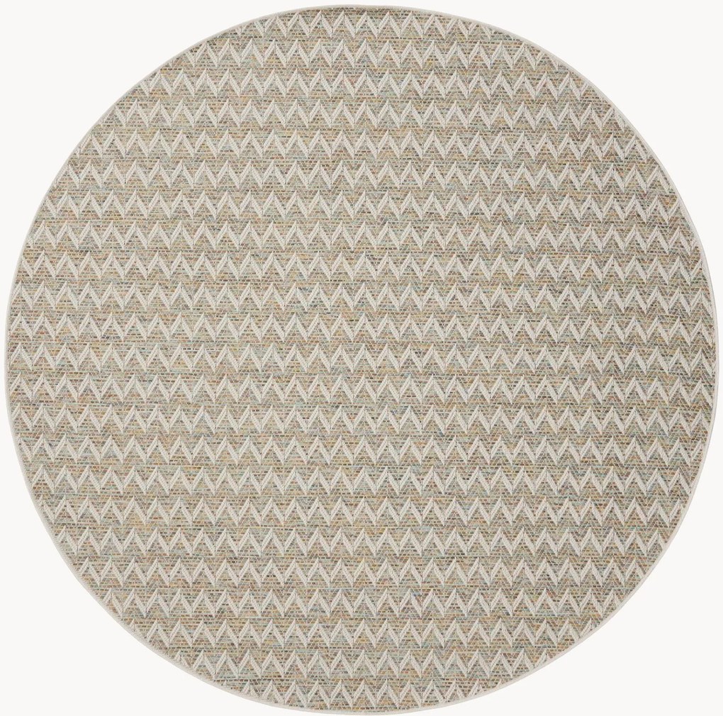 Rond in- & outdoor vloerkleed Agra