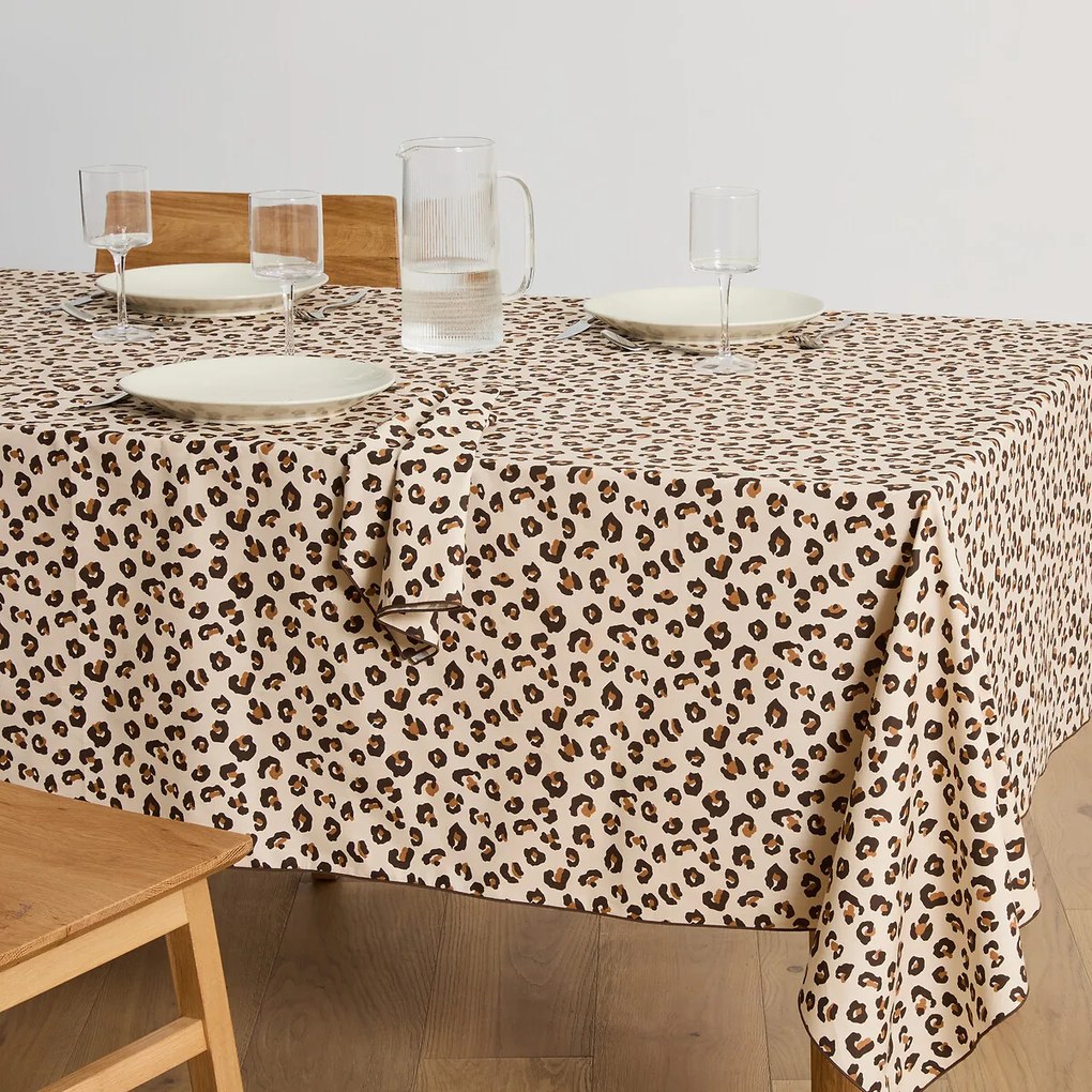 Tafelkleed met luipaardprint, katoen, LEOPOLD