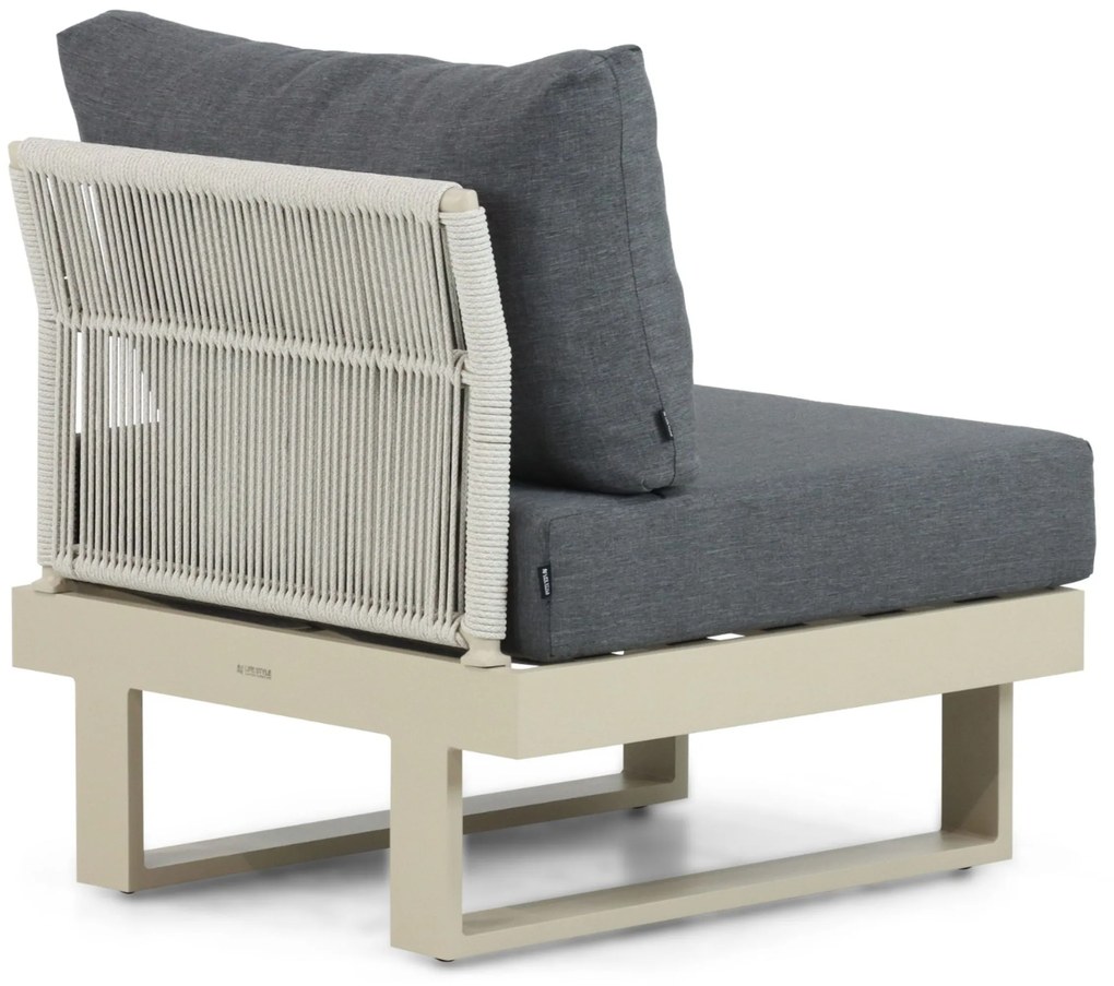 Hoek loungeset 6 personen Aluminium Taupe Lifestyle Garden Furniture Lorenzo
