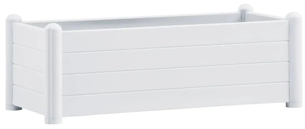 vidaXL Plantenbak verhoogd 100x43x35 cm PP wit