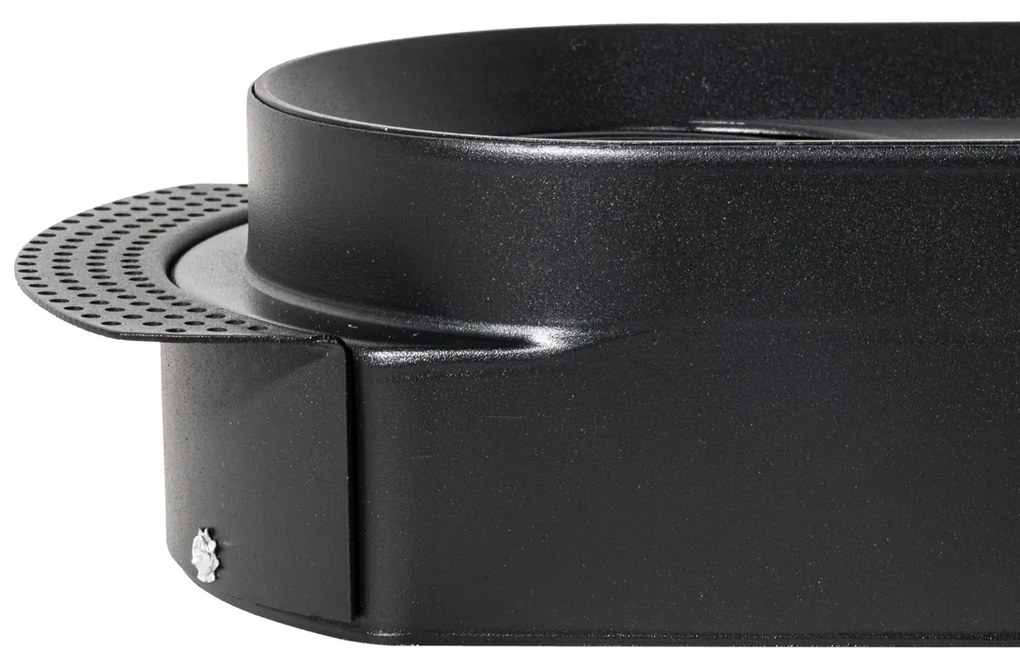 Afgeronde inbouwspot zwart GU10 70mm 2-lichts - Hubs Modern GU10 ovaal Binnenverlichting Lamp