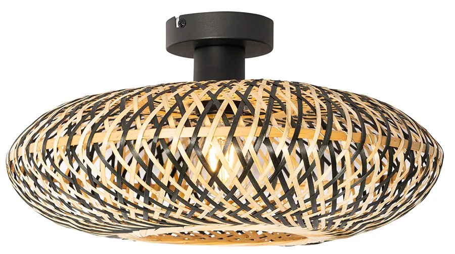 Oosterse plafondlamp zwart bamboe 40 cm - Ostrava