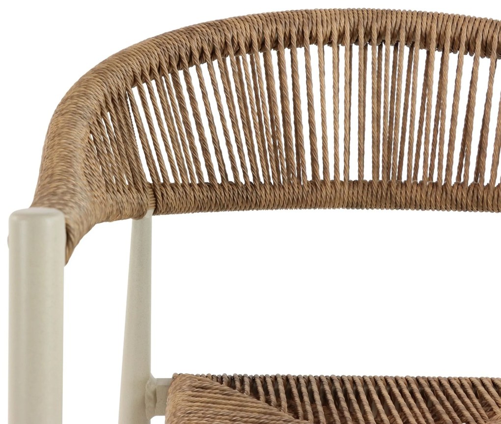 Barstoel Aluminium/rope Taupe-naturel-bruin De Laan Granada