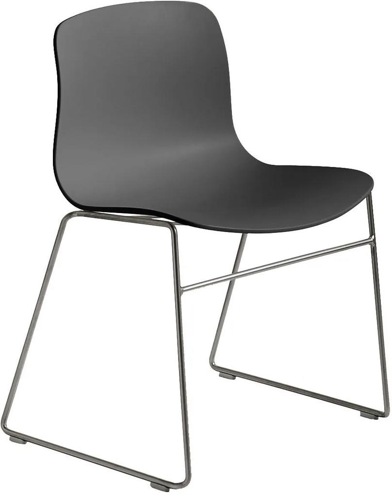 Hay About A Chair AAC08 Stoel Met Roestvrijstalen Onderstel Soft Black