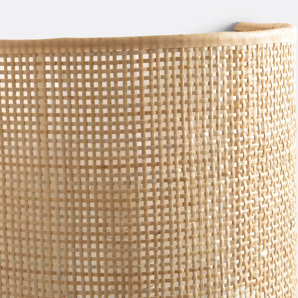 Wandlamp in gevlochten rotan, Dolkie