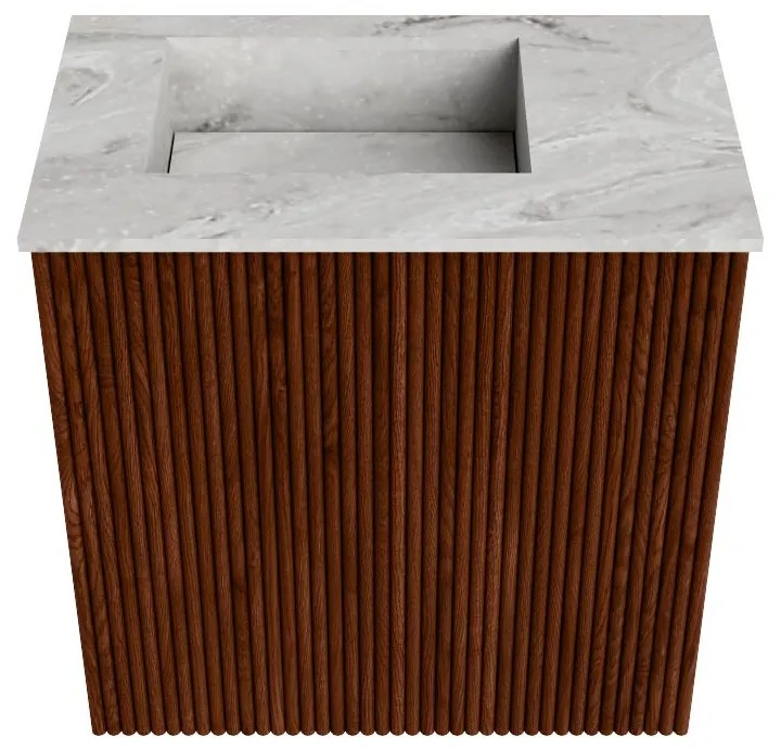 Mondiaz Joya DLux 40cm toiletmeubel ruby met wastafel faye links zonder kraangat glace