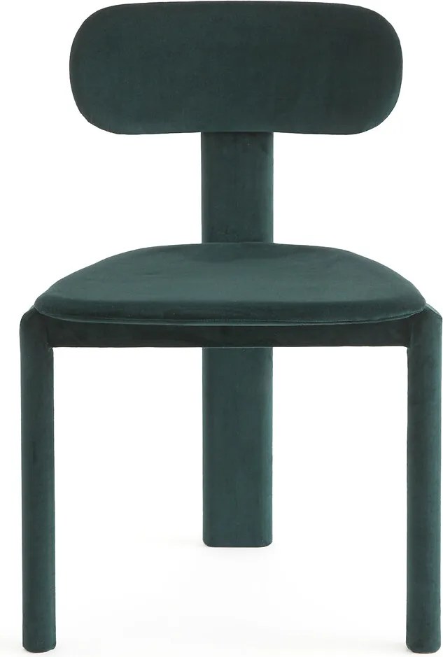 Met fluweel beklede stoel, MARAIS, ontwerp Emmanuel Gallina