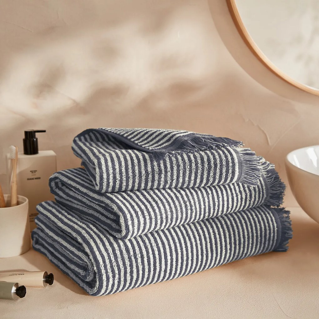 Gestreepte handdoek in badstof Malo 500 g/m2