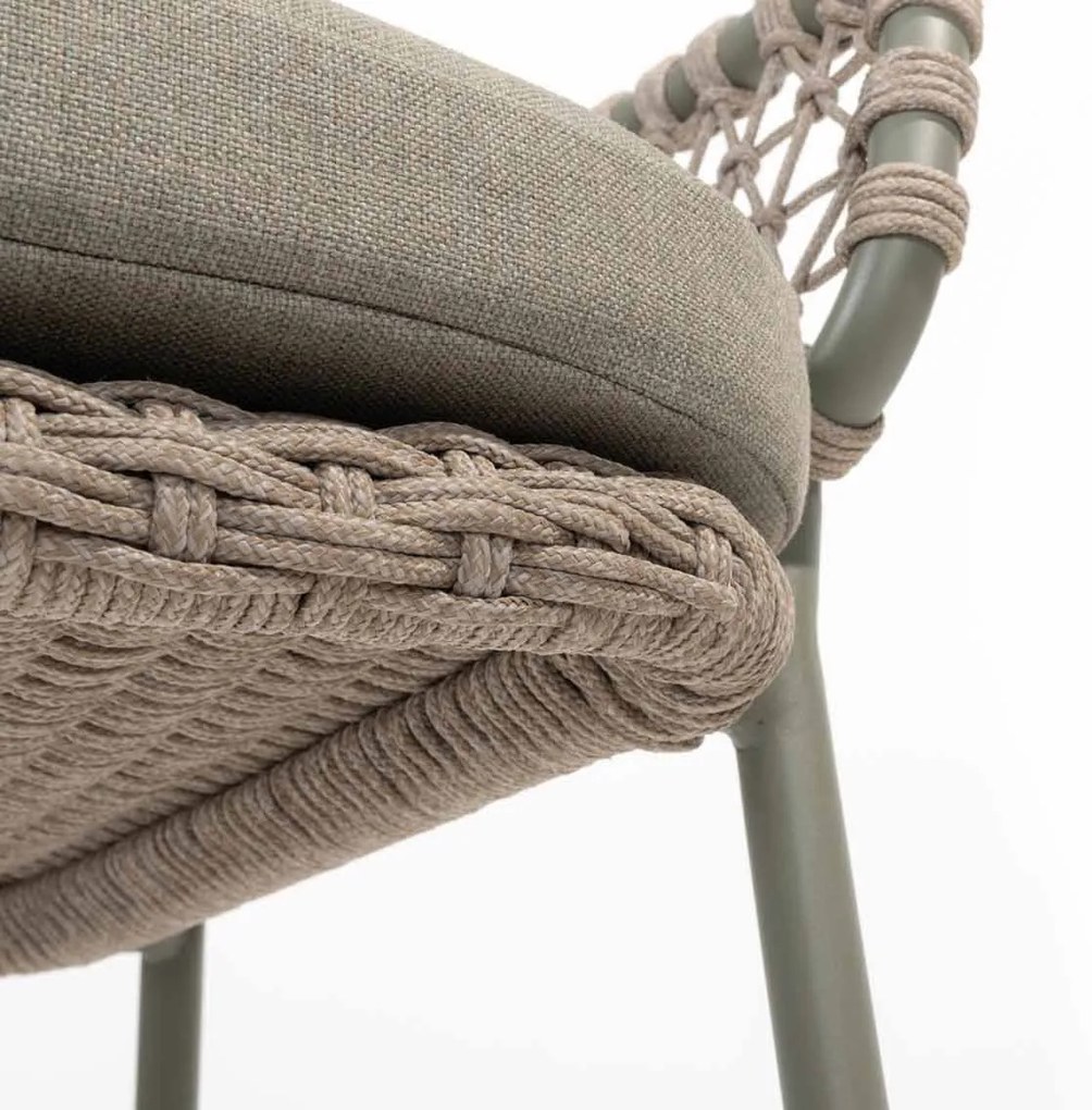 4 Seasons Outdoor Jura stapelbare tuinstoel olijfgroen SALE Tuinstoel   taupe weerbestendig