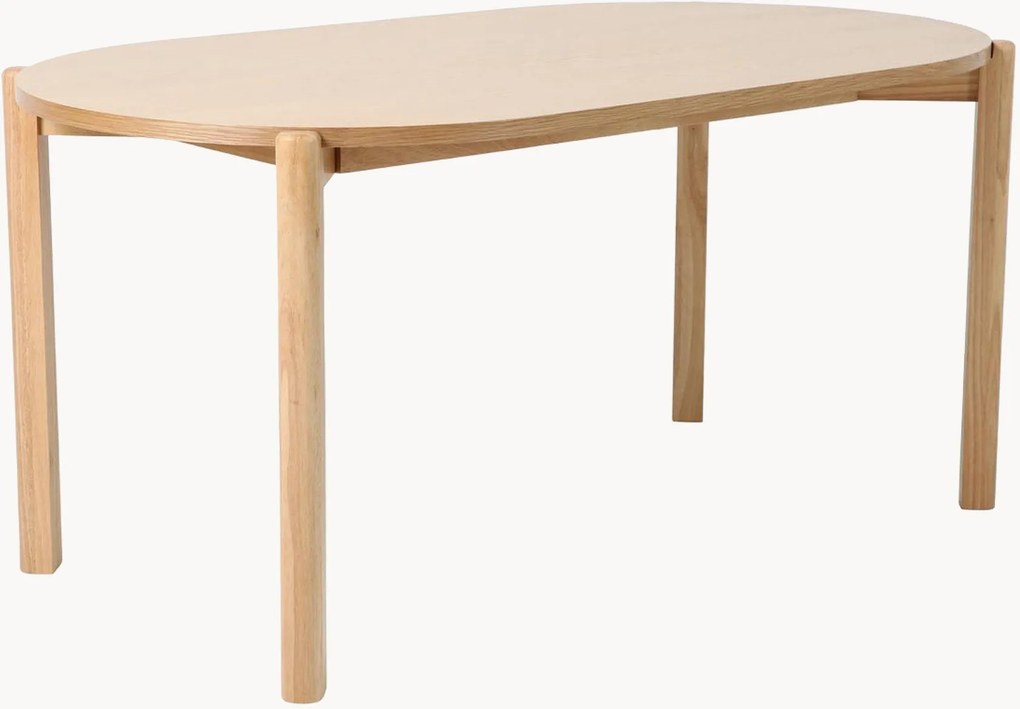 Eettafel Elia van eikenhoutfineer, 90 x 160 cm