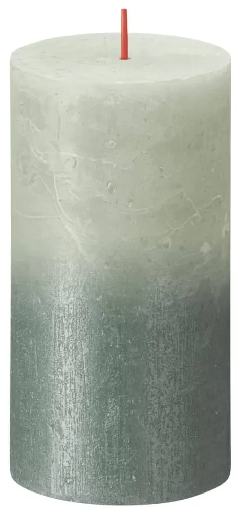 Bolsius Stompkaarsen Sunset 4 st rustiek 130x68mm mistgroen oxideblauw