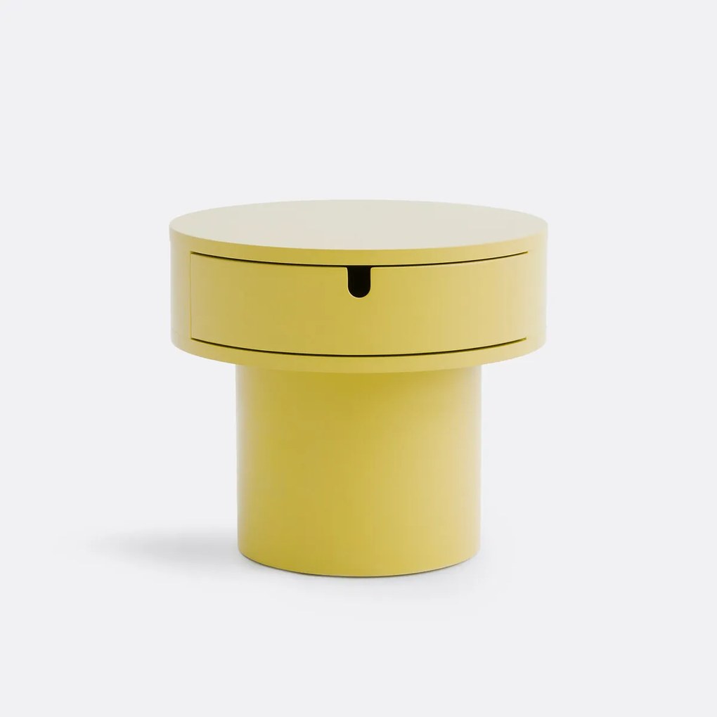 Gelakt nachtkastje met 1 lade, Tamita