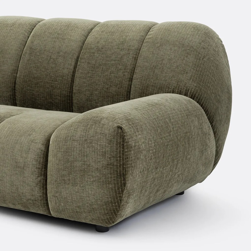 Nuria vintage ribfluwelen hoekbank links