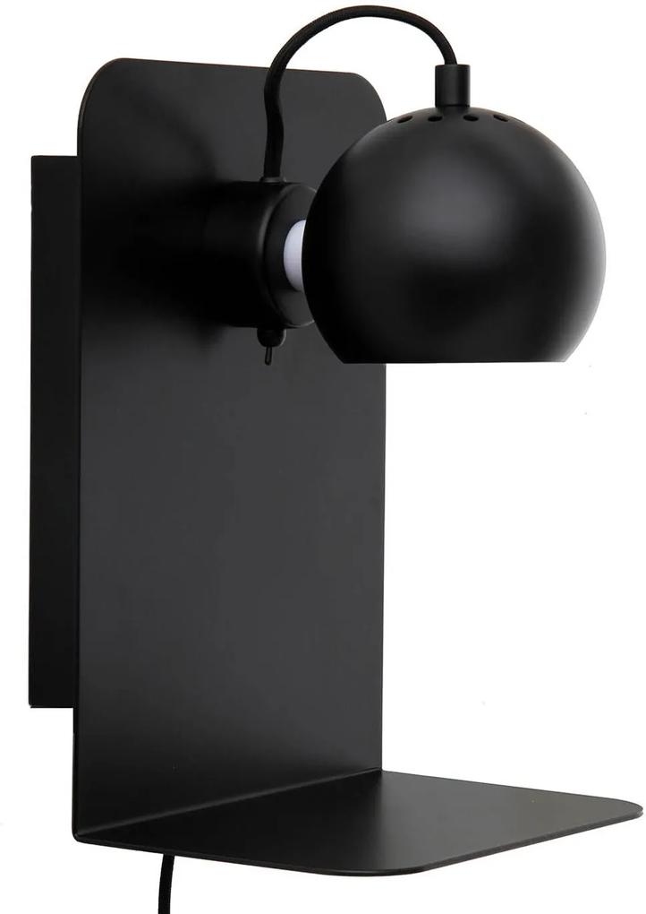 Frandsen Ball wandlamp met usb-poort mat zwart