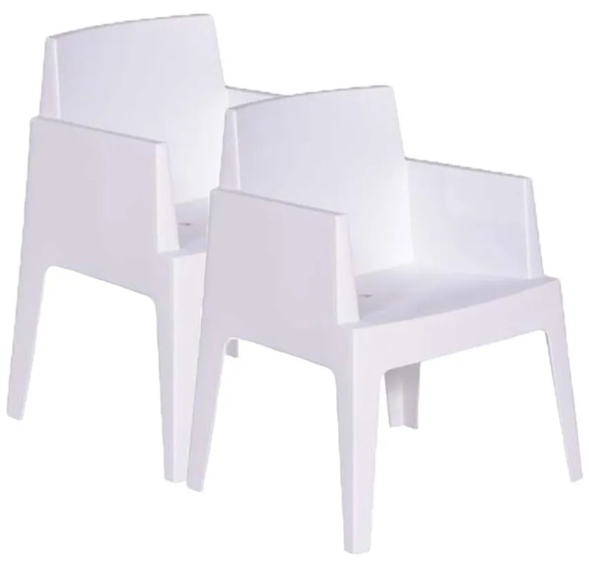 Garden Impressions tuinstoel Box the original wit - 2 stuks