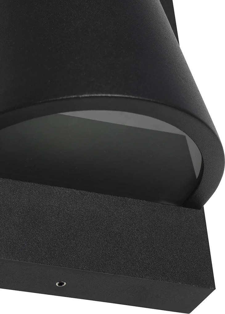 Smart buiten wandlamp zwart IP44 incl. Wifi GU10 - Femke