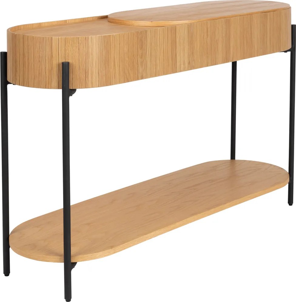 Zuiver Slides Eiken Wandtafel Met Opbergruimte - 120 X 36cm.