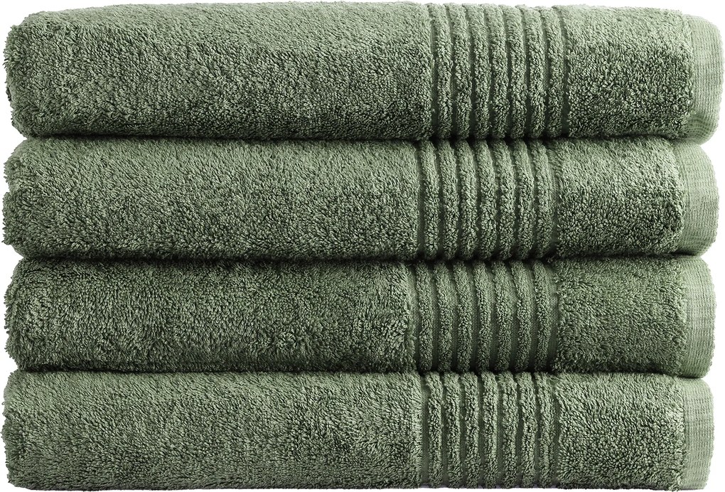 Handdoek Supreme Collectie - 4 stuks - 70x140 - oud groen