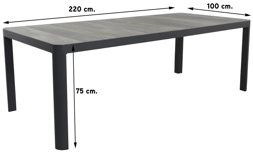 Hartman Napoli/Queens 220 cm. tuinset - 7-delig verstelbaar