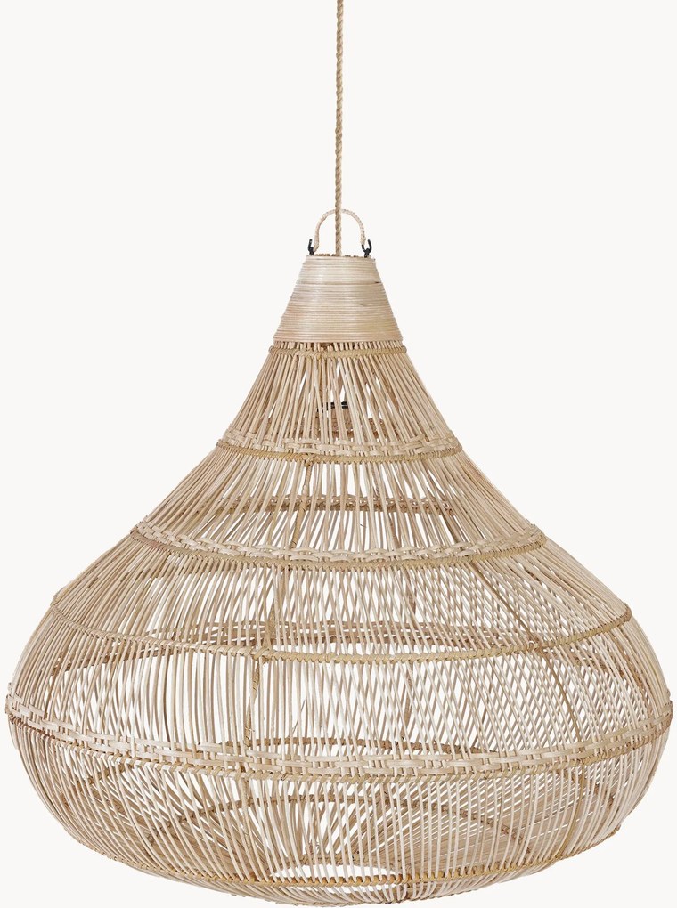 Handgeweven rotan hanglampenlamp Drop, in verschillende formaten