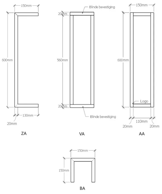 Minnor bamboe handdoekrek 60x15x15cm