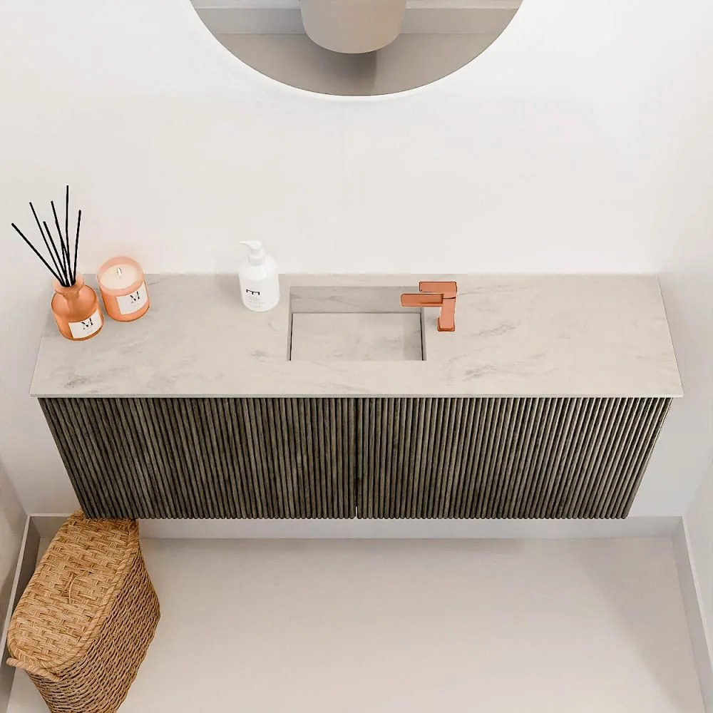 Mondiaz Joya DLux 100cm toiletmeubel shadow met wastafel faye midden 1 kraangat opalo