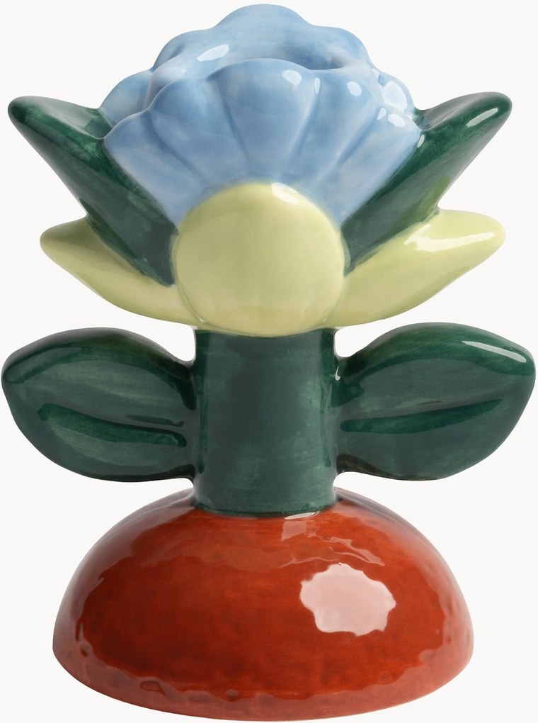 Handbeschilderde kandelaar Blume
