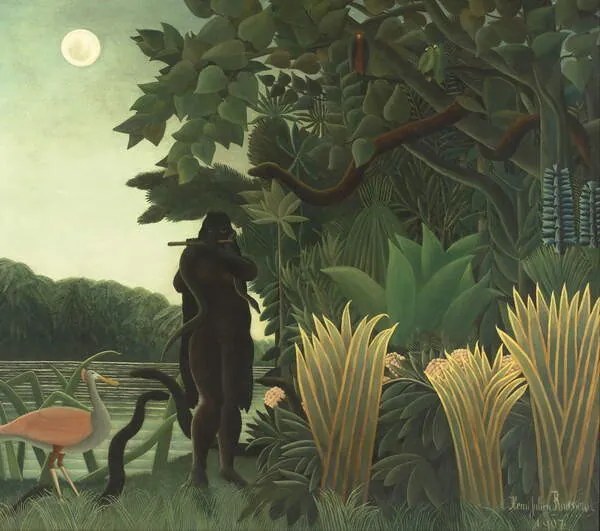 Kunstreproductie The Snake Charmer, 1907 (La Charmeuse de serpents), Rousseau, Henri J.F. (Le Douanier)