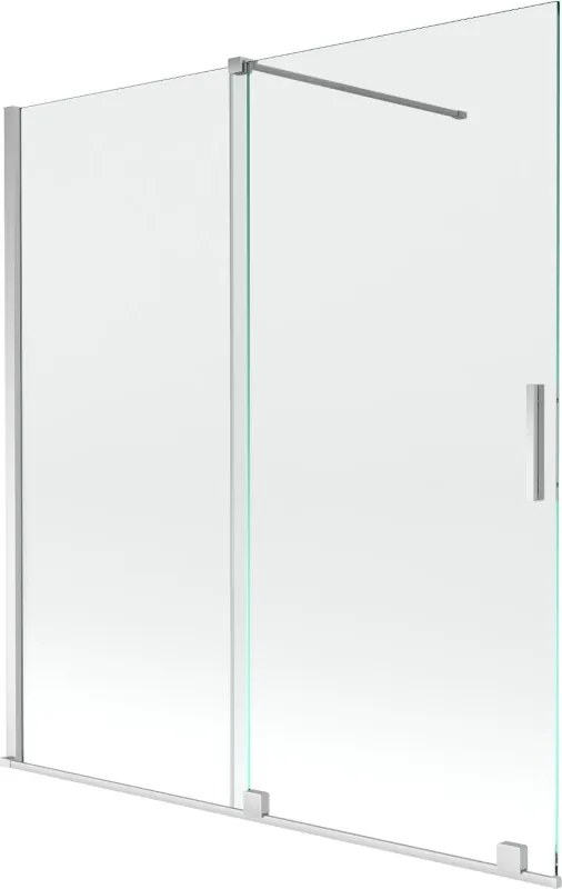 Mexen Velar badscherm 2-delig schuifbaar 150 x 150 cm, transparant, chroom - 896-150-000-01-01
