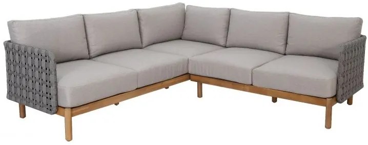 The Outsider Hoek Loungeset - Kolbe - Lichtgrijs - Acacia/Rope - The Outsider