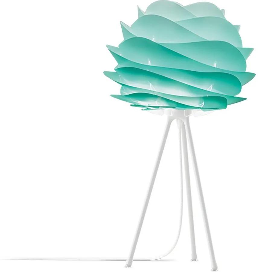 UMAGE Carmina Turquoise - Mini Ø 32 cm - Tafellamp - Witte voet- Lampenkap - Verstelbare lampenstandaard - Kunststof  - Scandinavisch design