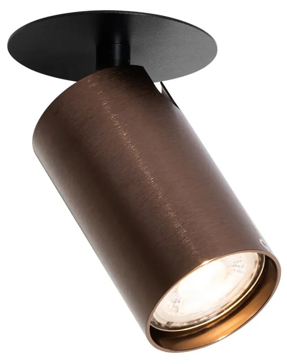 Moderne inbouwspot donker brons GU10 50mm - Chels