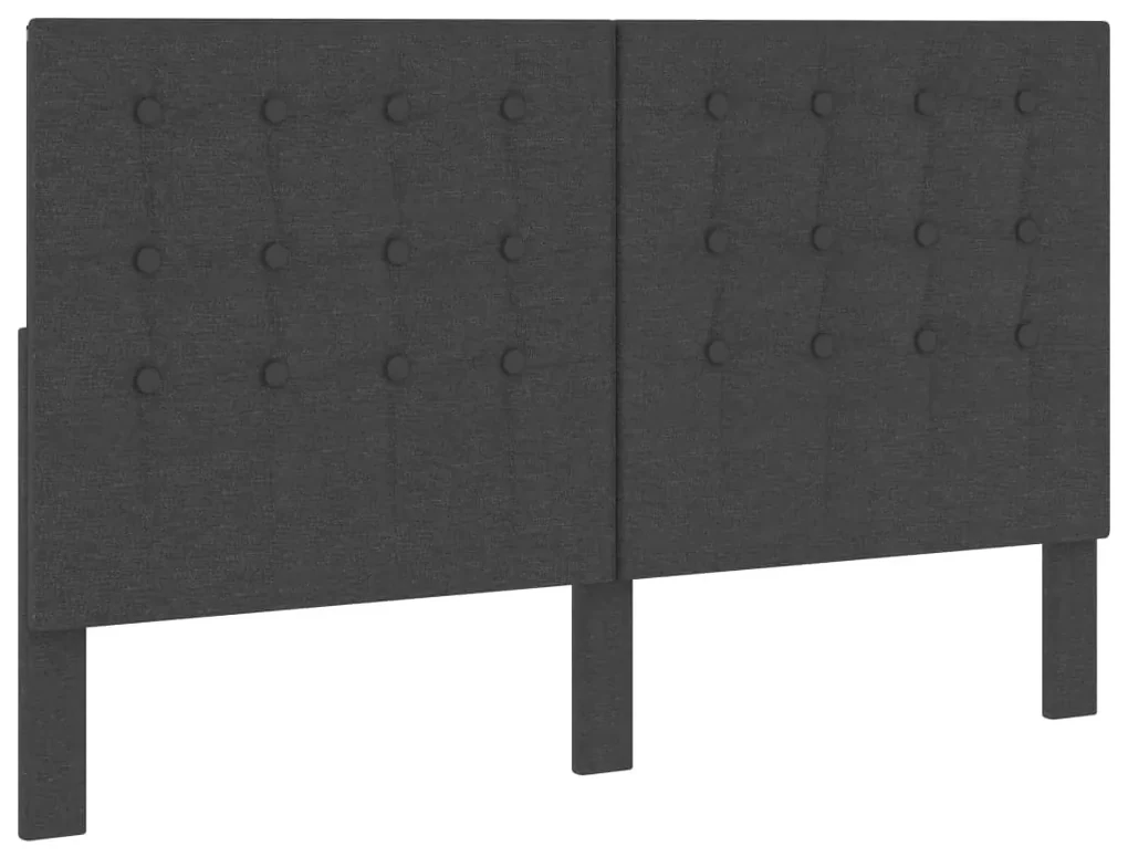 vidaXL Hoofdbord 160x200 cm getuft stof donkergrijs