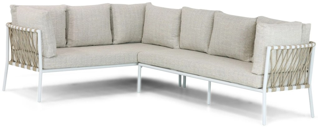 Dining Loungeset 7 personen Aluminium/rope Wit Lifestyle Garden Furniture Cordani