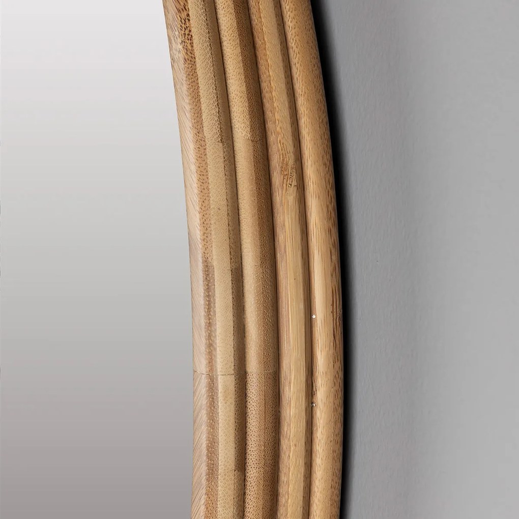 Dutchbone Caroun Ronde Spiegel Van Bamboe 60 Cm - 60x4cm