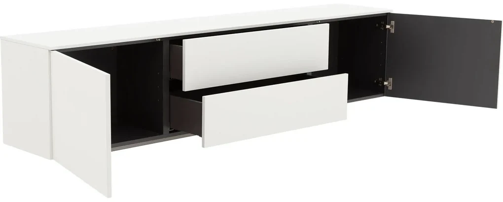 Goossens Excellent Dressoir Monza Easy, Mz041 = bodemelement 2 laden in midden, 2 deuren aan buitenzijde
