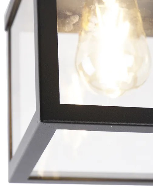 Industriële smart buitenplafondlamp zwart incl. ST64 Wifi - Rotterdam