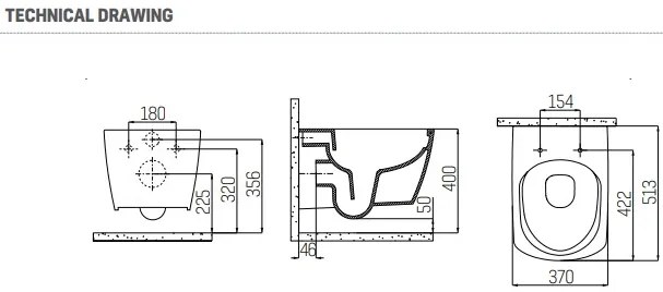 SaniGoods Cody douche wc met bidetkraan koud water en softclose zitting wit glans