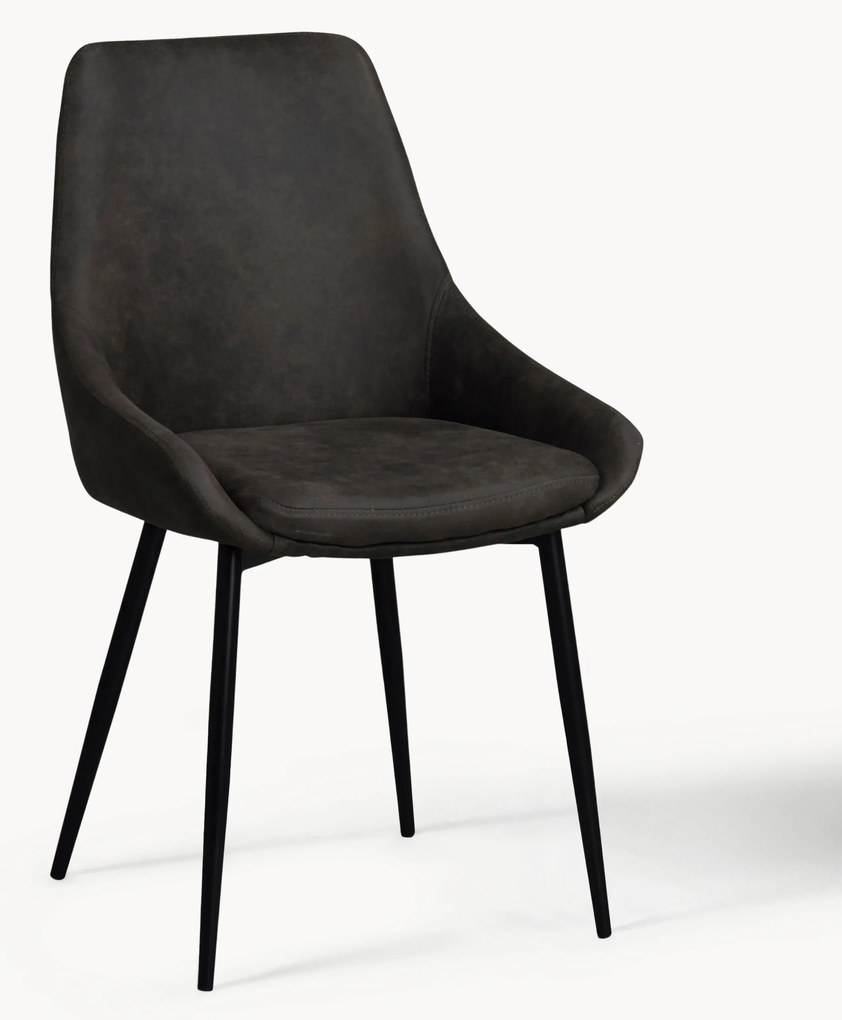 Kunstleren gestoffeerde stoelen Sierra, 2 stuks