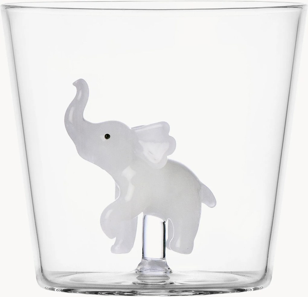 Handgemaakte tumbler White Elephant borosilicaatglas