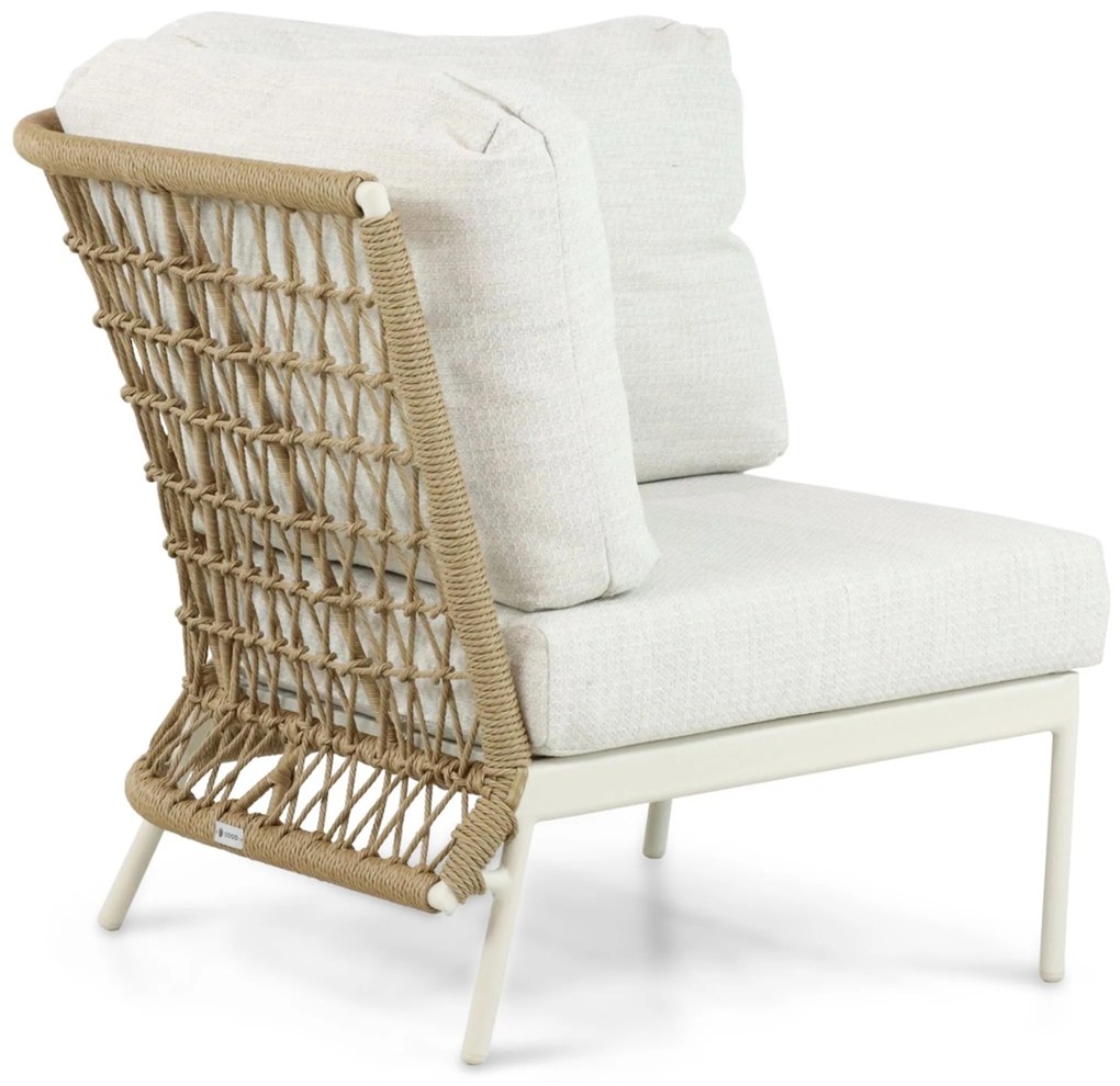 Hoek loungeset 6 personen Aluminium/Wicker Taupe Coco Bali