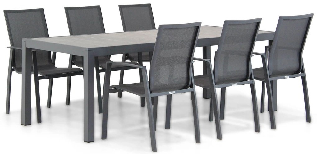 Lifestyle Garden Furniture Ultimate/Residence Dining Tuinset Aluminium/Textileen /Aluminium/textileen Grijs 7-delig