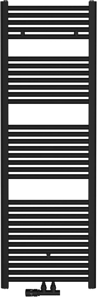 Saqu Fonti handdoekradiator 733W 50x151cm mat zwart